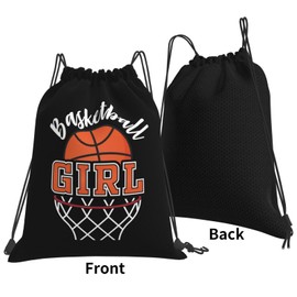 AIMASTZ Basketball Girl Unisex Drawstring Backpack Bag Sport Gym Swim Travel Sackpack