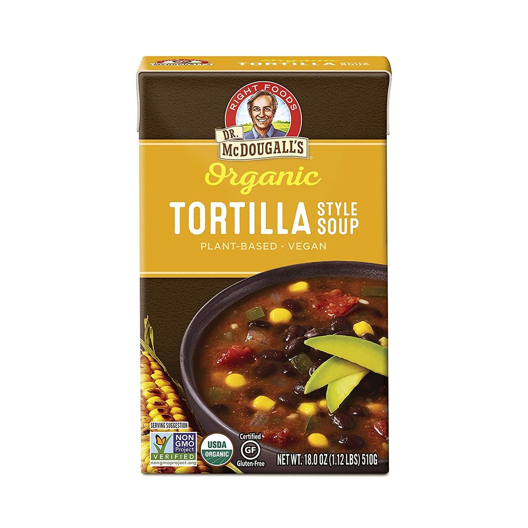 Dr. McDougall's Right Foods Organic Soup, Tortilla, 18-Ounce (Pack of 6)