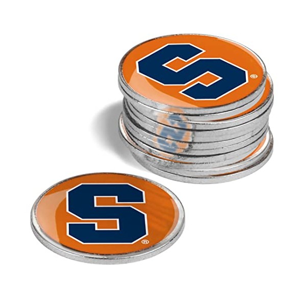 LinksWalker Syracuse Orange 12 Pack Metal Golf Ball Markers Team Logoed