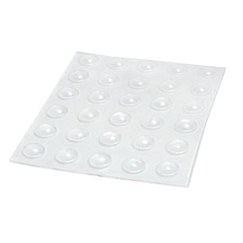 MaxiAids Bump Dots - Clear, Mini, Rounded-Top Round, 20 Self-Adhesive, Tactile Identification Labels