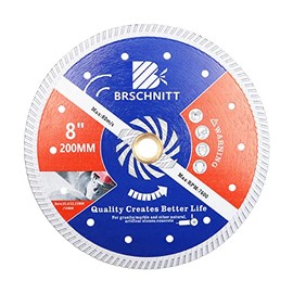 Hoja de diamante para mampostería de hormigón, 8 pulgadas (7.874 in) con eje de 1 "-7/8"-5/8" disco de corte de diamante continuo seco/húmedo para granito mármol piedra hormigón duro