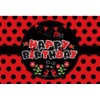 Ttincceer 150x100cm Happy Birthday Backdrop Cute Seven Star Ladybug Background