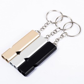 3 Whistle Whistles Disaster Preparedness Aluminum Whistle Rescue Set with Key Chain Rescue Survival Rescue Whistle for Outdoor Camping Hiking Survival with Key Chain