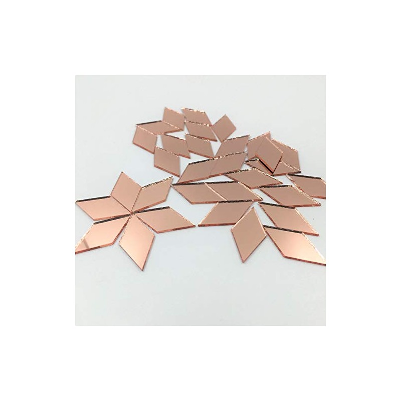 NUO RUI 200pcs 1" x 1/2" Diamond Shape Mirror Mosaic