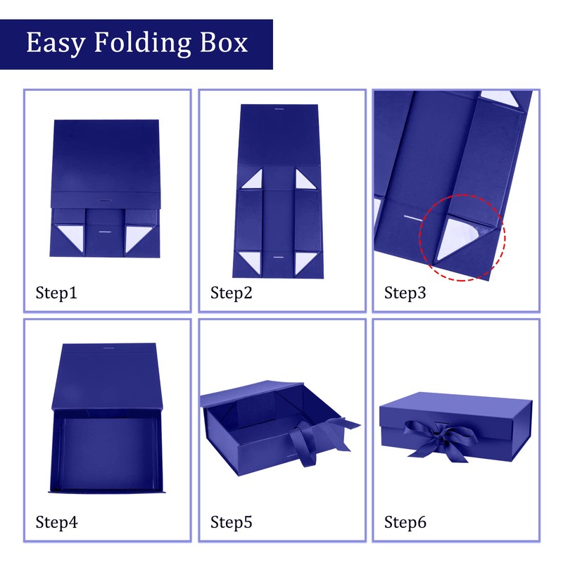 DaiJoob Gift Box with Lid for Presents 10.5x7.5x3.1 Inches with
