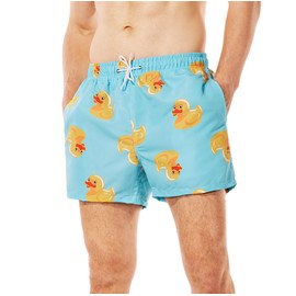 MADHERO Traje de baño para Hombre con Forro de Malla de 3 Pulgadas, Little Duck, Small