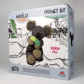 KNITTY CRITTERS - Kieran Koala | Crochet kit Contains Super Chunky Yarn | Soft Cuddly Finished