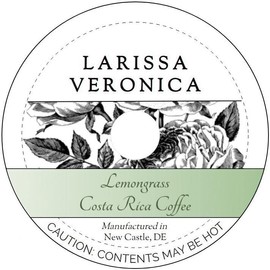 Lemongrass Costa Rica Coffee (Single Serve K-Cup Pods) (Gourmet, Naturally Flavored, Whole Coffee Beans) (12 pods, ZIN: 573375) - 2 Pack