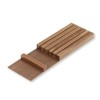Knife Block Drawer Insert - Kitchen Cabinet Organizer (Walnut)
