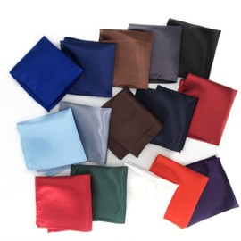 Pocket Square - Set of 10 10 Colors Men's Handkerchiefs Suit Pockets Solid Square Towel Wedding Suit Solid Color Square Handkerchief Men's Formal Chest Scarf