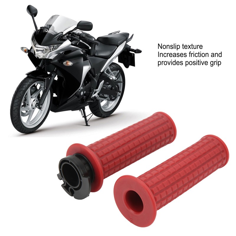 Motorcycle 22mm Handlebar Throttle Grips Silicone Left Right Side for
