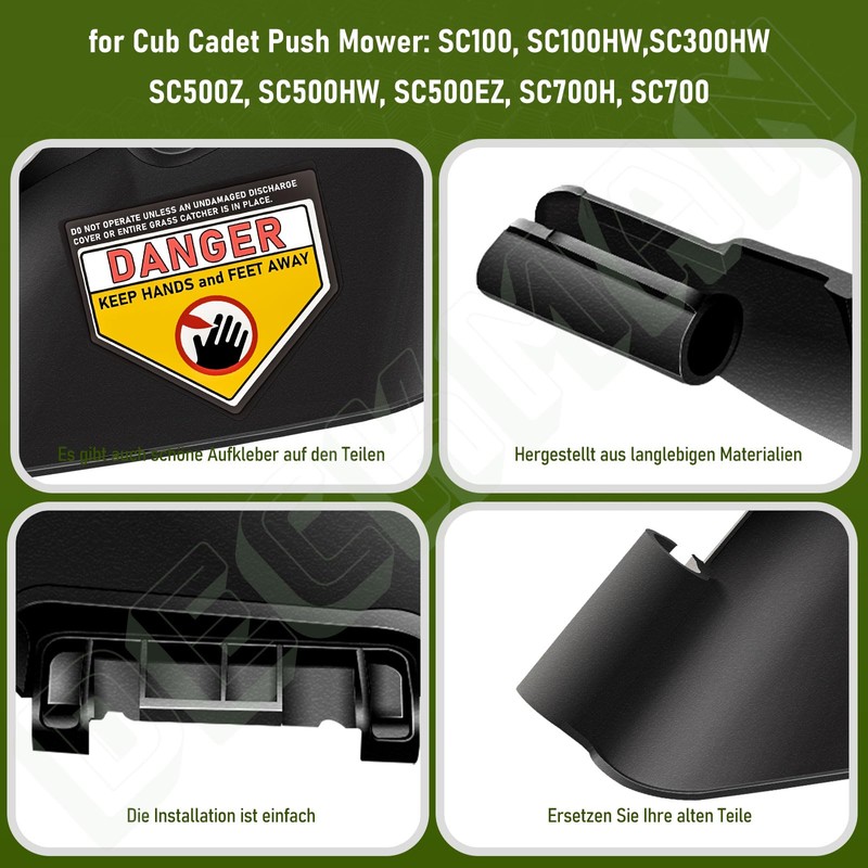 731-07131 Lawn Mower Side Discharge Chute, Compatible with MTD, Cub