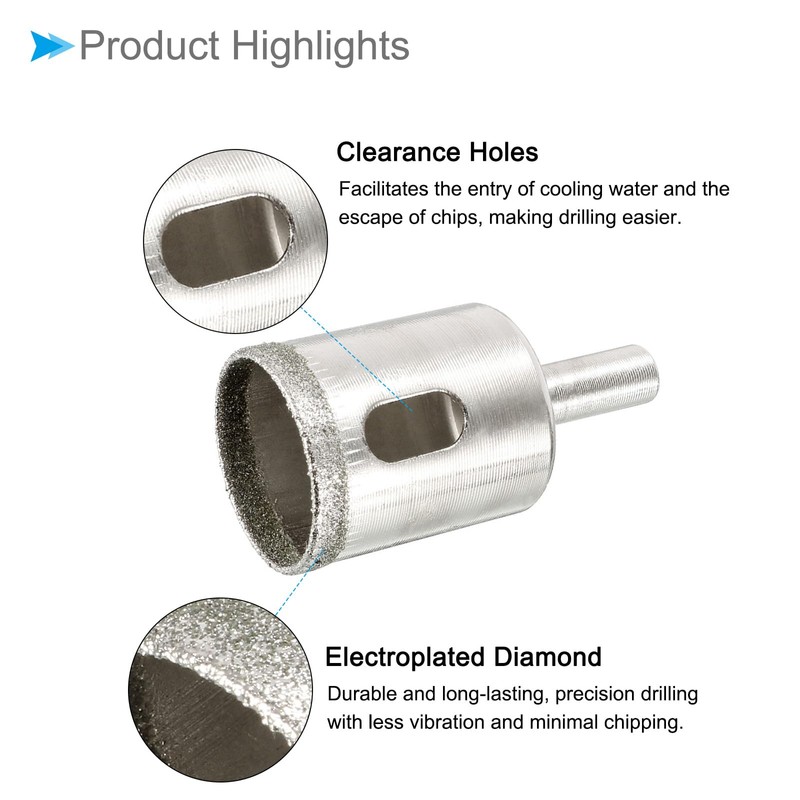 CoCud Diamond Hole Saws Drill Bits, 25mm / 1" Drilling