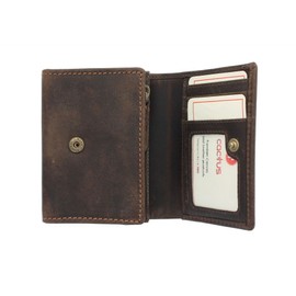 Cactus Mala Leather Collection Leather Purse with RFID Protection 3424_81 Brown