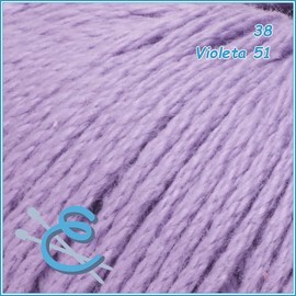 Hilaza Abuelita 100% algodón Bolsa con 5 bolitas de 50 gramos (Violeta)