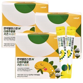 Cubby& Immune Balance Actinidia Extract Kids Liquid Stick 60 sachets, 3 packs, 3 month supply, Immune Balance / 면역밸런스엔 다래추출물 키즈 액상 스틱 60포 3통 3개월분 면역 밸런스
