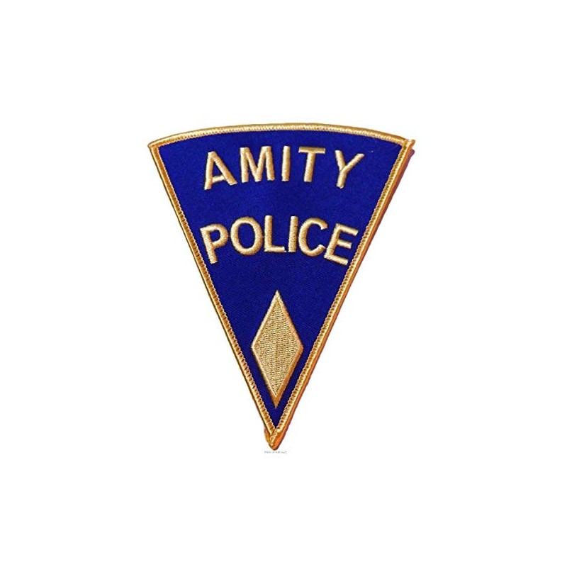 Jaws Amity Police Yellow Diamond Embroidered Patch
