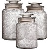 Style Setter Canister Set 3-Piece Glass Jars in 34oz, 44oz
