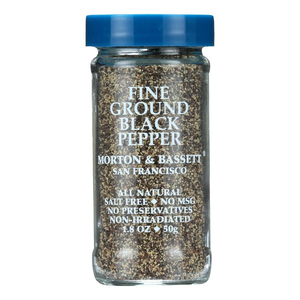 Morton & Bassett Fine Ground Black Pepper, 2-Ounce Jars (Pack of 3)
