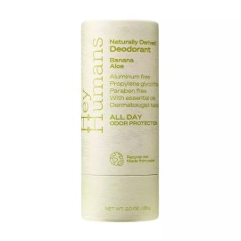 Hey Humans Aluminum Free Naturally Derived Deodorant 2oz Banana Leaf Aloe Vera