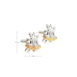 MRCUFF Dancer Salsa Dance Ballroom Pair of Cufflinks in a Presentation Gift Box
