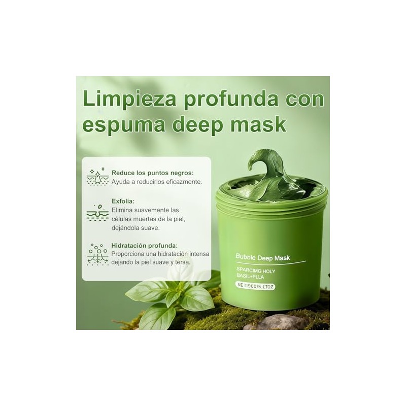 Máscara de burbujas，Mascarilla De Barro Limpiadora Profunda Con Burbujas，Mascarilla De