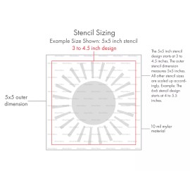 Stencil Space Goat Stencil, Reusable Mylar Craft Stencil For Painting, 145 - 6x6 inch stencil