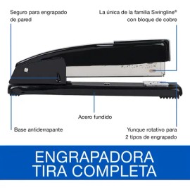 Engrapadora Acco 444 Tira Completa Color Negro P0432 v                                                                                                