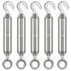 CHRORINE 5 Pcs Turnbuckle Wire Tensioner M5 Adjustable Turnbuckle Stainless