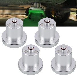 RULLINE Jack Lifting Jack Pad Lift Point Adapter with Magnetic and Easy to Hold on Corner Compatible with Rivian R1T R1S -4 Pack with Storage Aluminum