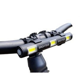 BIKE BAR LIGHT FRONT 18 Super Bright White LEDs. Stay-Seen Safety Lighting for Road Cyclists. BROADSIDE. 30+ hr Runtime, Waterproof, Multi-Lens Light for Road Riding