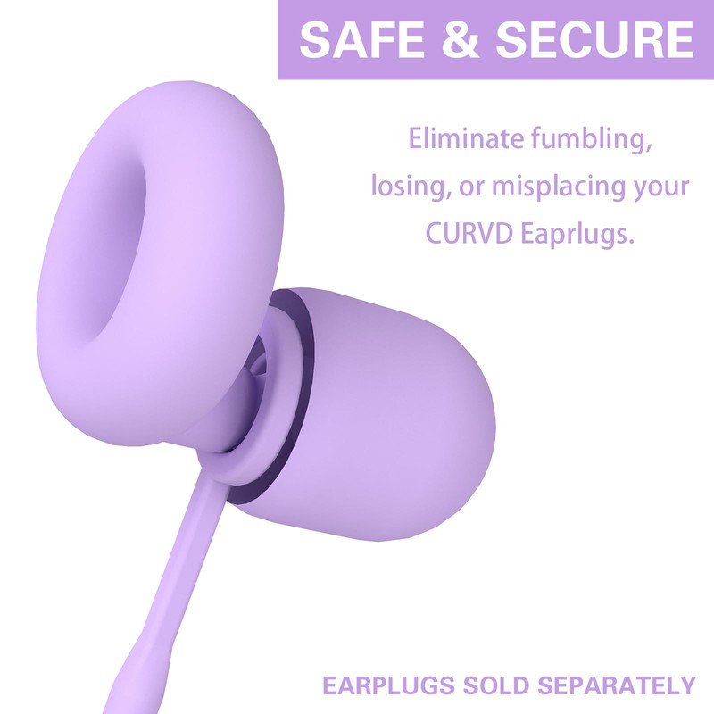 Earplug Lanyard [2 pcs] with Magnetic Tug-Resistant Safety Cord, Flexible