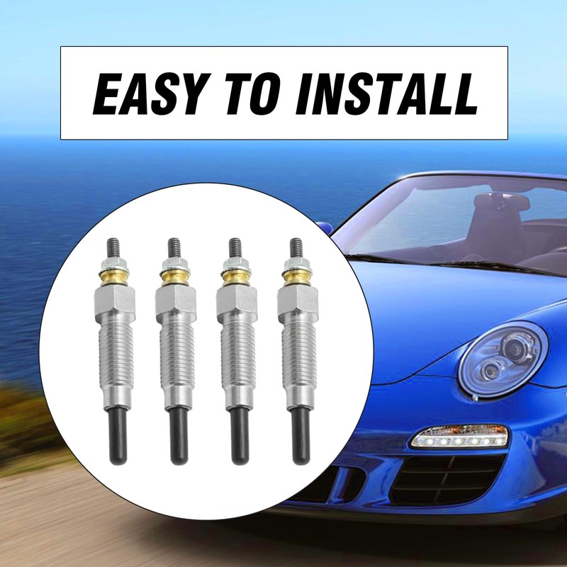 UOIENRT 4pcs 15521-65512 Glow Plug Replacement for Kubota V1402 V1702