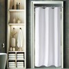 AooHome 36x72 Inch Shower Curtain, Stall Size Fabric Weave Waffle