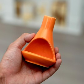 MOUGIGI Handmade Ceramic Chiminea Palo Santo Holder - Modern Medieval Incense Burner and Candlet Holder - Zen Home Decor