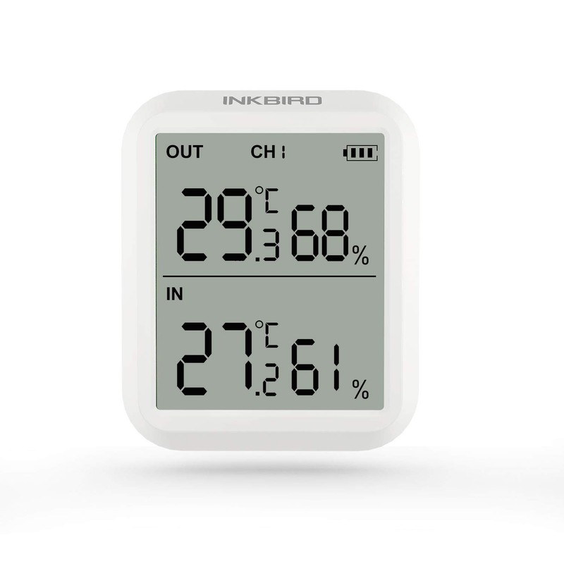 Inkbird ITH-20R Thermometer, Digital Thermometer/Hygrometer, Indoor/Outdoor Wireless Hygrometer, High Accuracy,