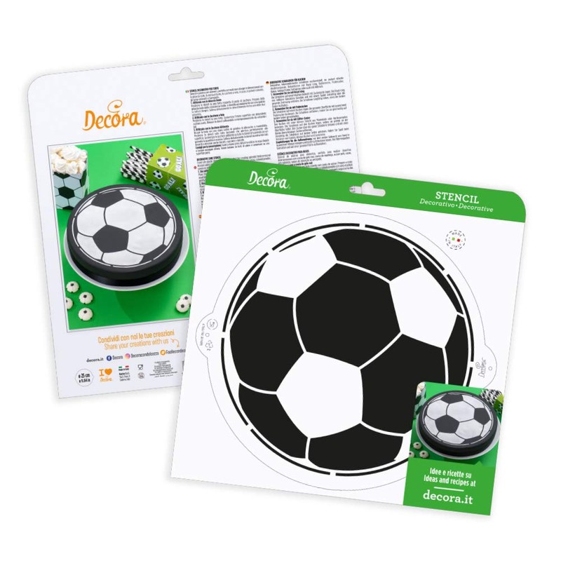 Decora 9270926 Stencil Football Ball Diameter 25 cm Plastic Transparent