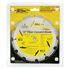 IVY Classic 36500 10-Inch 6 Tooth Fiber-Cement Cutting Poly-Crystalline Diamond Circular Saw Blade with 5/8 Arbor, 1/Card