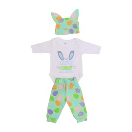 Unique Baby Disfraz de conejo de Pascua para bebé con gorro, Blanco, 18 meses