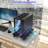 Qcdou PC Stand, Adjustable Mobile CPU Stand Under Desk, Ventilated
