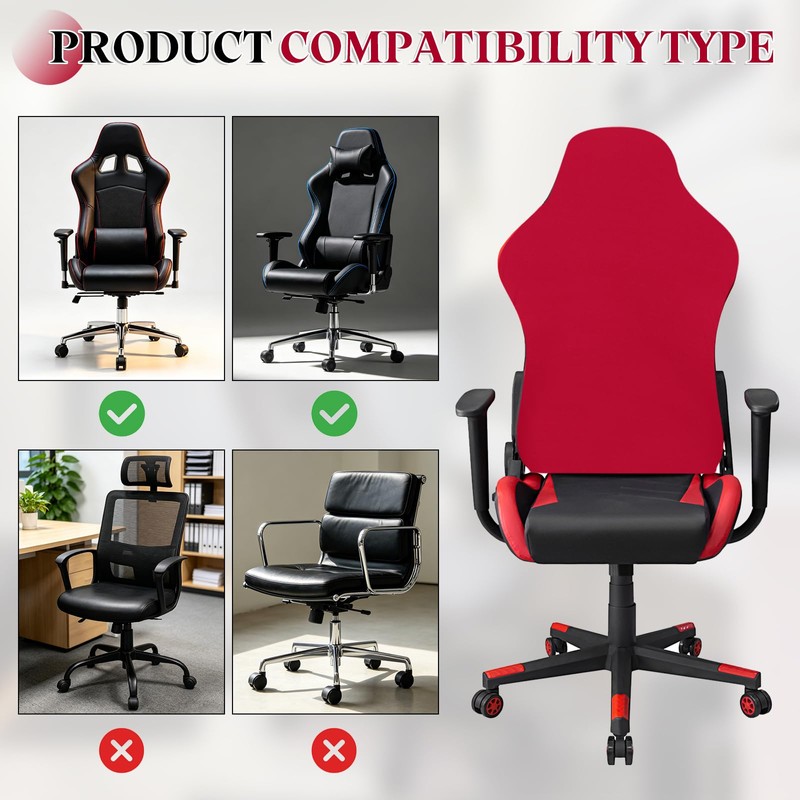 sourcing map Gaming Chair Covers, Stretchable Office Computer Chair Slipcover