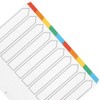 Q-Connect 10-Part Index Multi-punched Reinforced Board Multi-Colour Blank Tabs A4