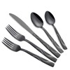 FONGDANLAITE 60 Pieces Black Silverware Set, Heavy Duty 430 Stainless