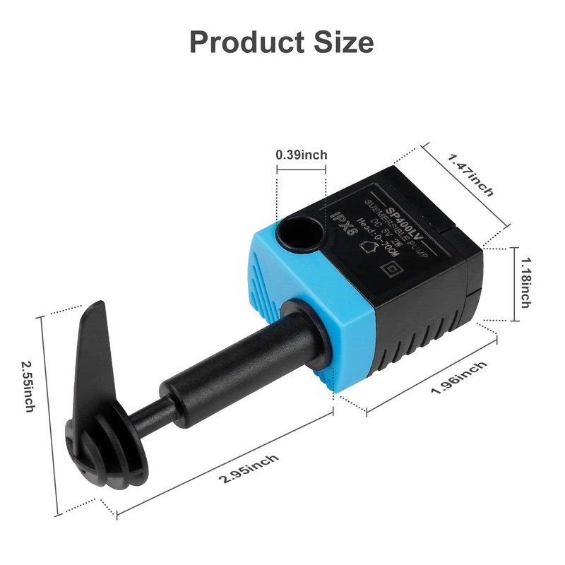 SanKlev SP-400LV Cat Water Fountain Pump,5V USB Replacement Pump Compatible