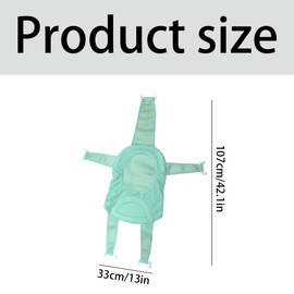 Babybadenetzt Baby Badewanneneinsatz Sitz Babywannen - Neugeborene Dusche Mesh Verstellbar Bequeme Kleinkinder BadezubehöR Anti-Rutsch SitzfläChe Netztasche Badewannenablage HellgrüN 1 StüCk