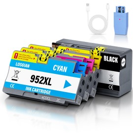 Osinkjet 952XL 952 XL Ink Cartridges Combo Pack with Mini2.0 Compatible for HP Officejet Pro 8710 7740 8720 8702 7720 8715 8730 8740 8216 8725 8700 8200(BK C M Y)