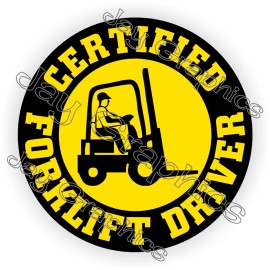 Unbranded/Generic 3pcs Certified Forklift Driver Hard Hat Stickers Decals Tow Motor Pallet Jack