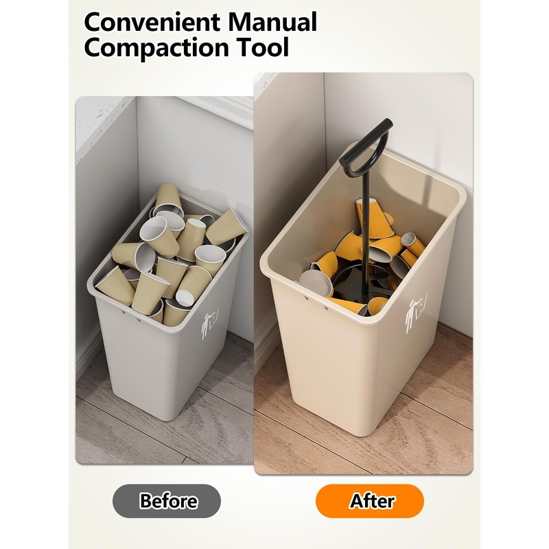 Trash Compactor for Kitchen and Small Outdoor Bins: All Metal