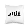 Gymnastic Rings Evolution of Humanity Funny Gymnastic Design Throw Pillow