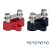 JIQI 2Pcs Bus Bar Terminal Block 1/4" Dual Stud Battery
